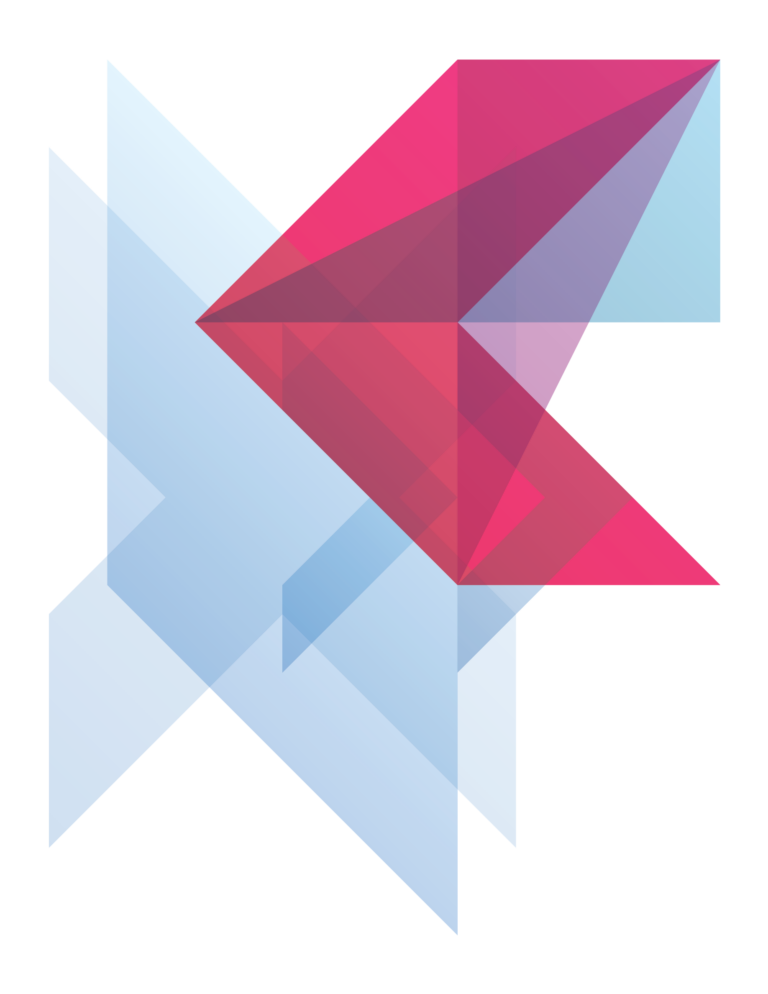 abstract vector shapes of arrows in blue and red.