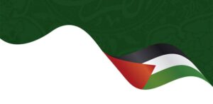 A stylized illustration of the Palestinian flag