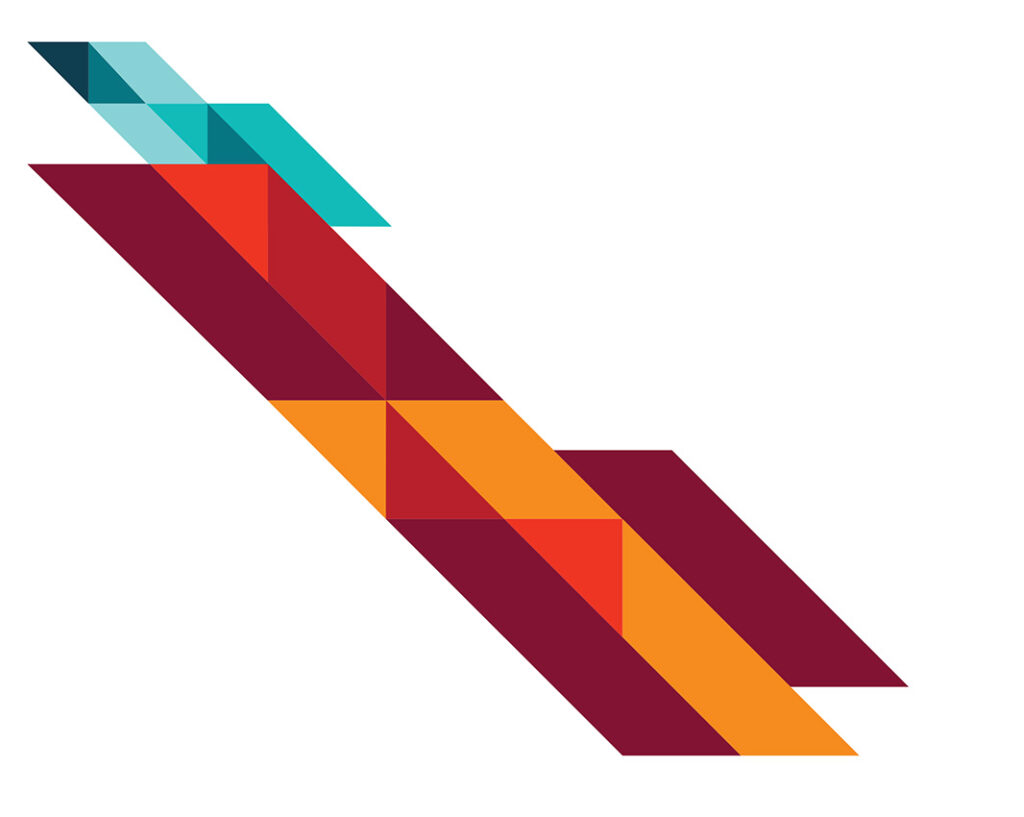 Abstract geometric shapes.