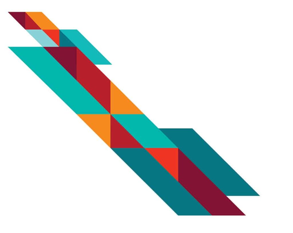 Abstract geometric shapes.