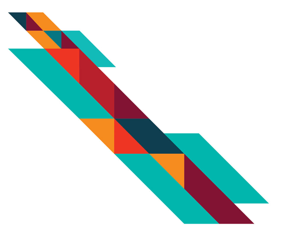 Abstract geometric shapes.