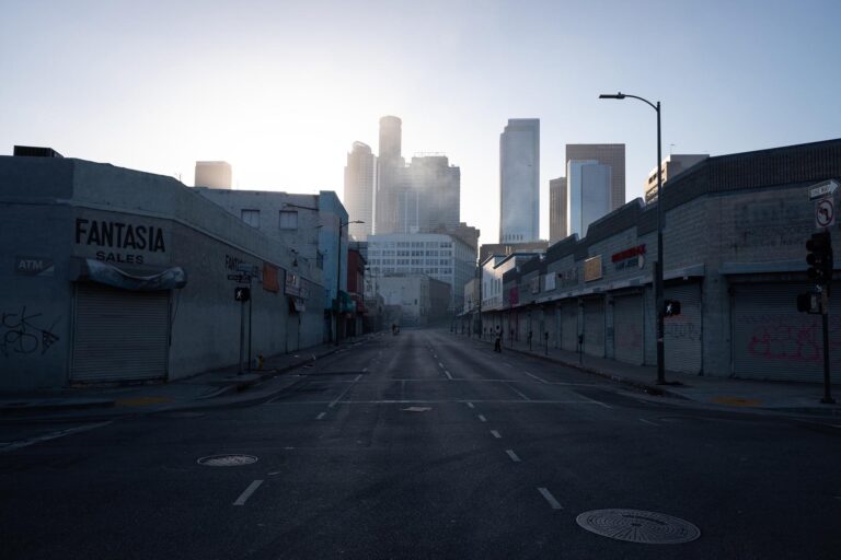 A photo of the LA City skyline
