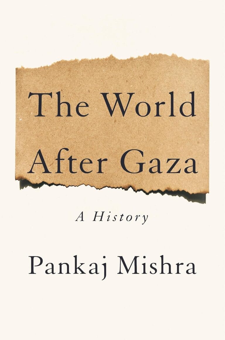 The cover of the book "The World After Gaza," including a torn piece of paper with the title on a white background.