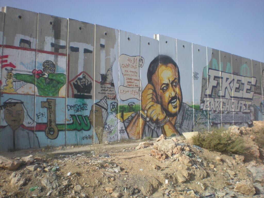 Graffiti for the freedom of Marwan Barghouti. Source: Justin Giovannetti (justincgio), Flickr, November 3, 2010.