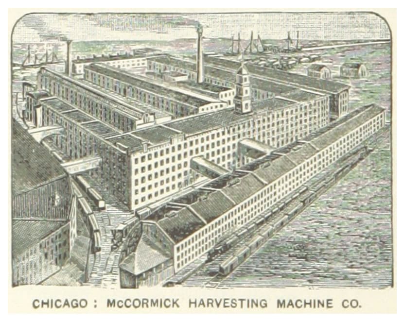 McCormick Harvester Machine Company 1891 Photo Credit: British Library
