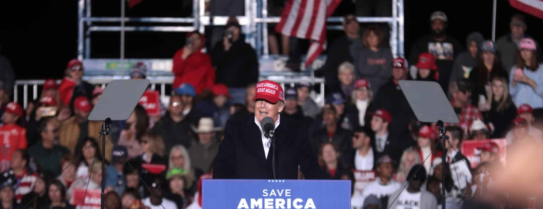 Donald_Trump_(51825432156) Former President of the United States Donald Trump speaking with supporters at a "Save America" rally at Country Thunder Arizona in Florence, Arizona. Photo Credit: Gage Skidmore