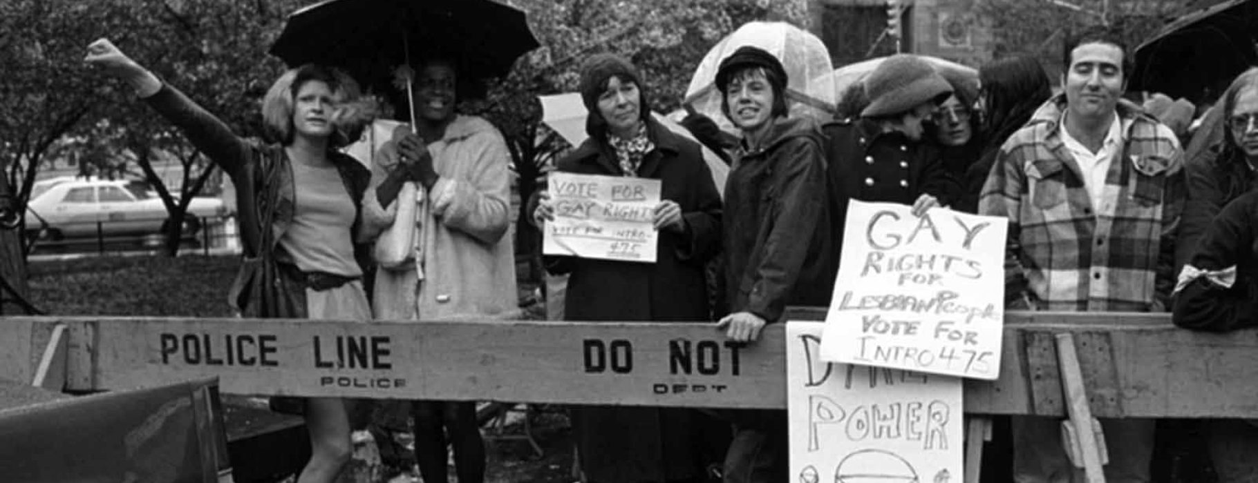 sylvia-rivera Gay rights activists (from left) Sylvia Rivera, Marsha P. Johnson, Barbara Deming and Kady Vandeurs rally for gay rights in New York City in 1973. Photo Credit: DIANA DAVIES/MANUSCRIPTS AND ARCHIVES DIVISION, THE NEW YORK PUBLIC LIBRARY